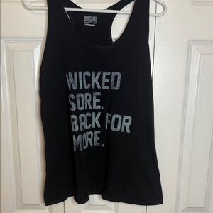 Chin Up Apparel Black and Gray Graphic Tank Top